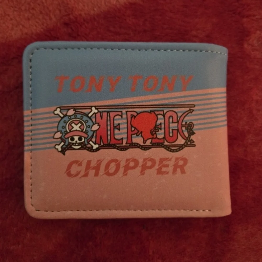 New chopper one piece anime manga leather wallet